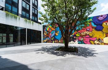 a mural on the side of a building